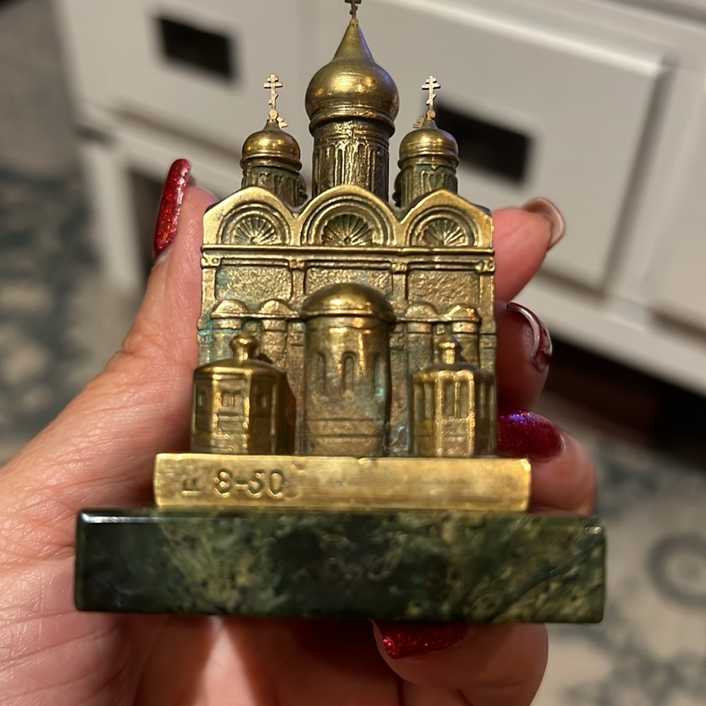 Cathedral of Archangel Michael in Moscow brass on marble - Picture 8 of 12